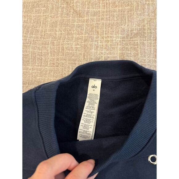 NWT Alo Accolade Crew Neck Pullover - Navy - Picture 7 of 9